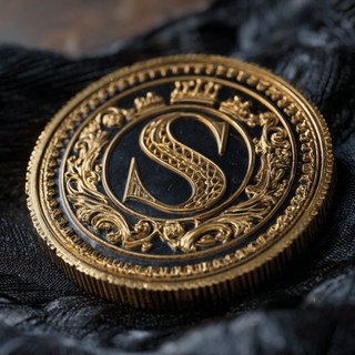 SVE Token — gold coin with crowned S monogram